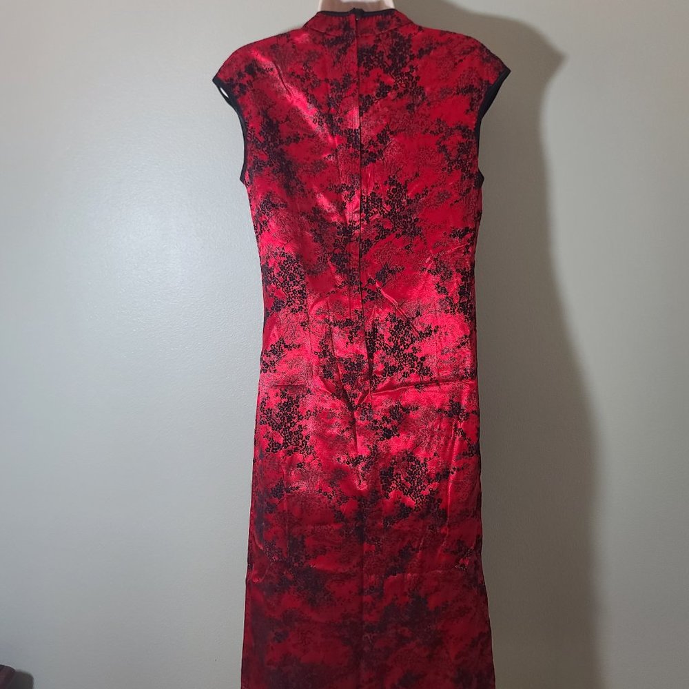 Rare Vintage Morbid Threads Red & Black Satin Flo… - image 7